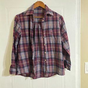 Brandy Melville Flannel Red Button Down Shirt